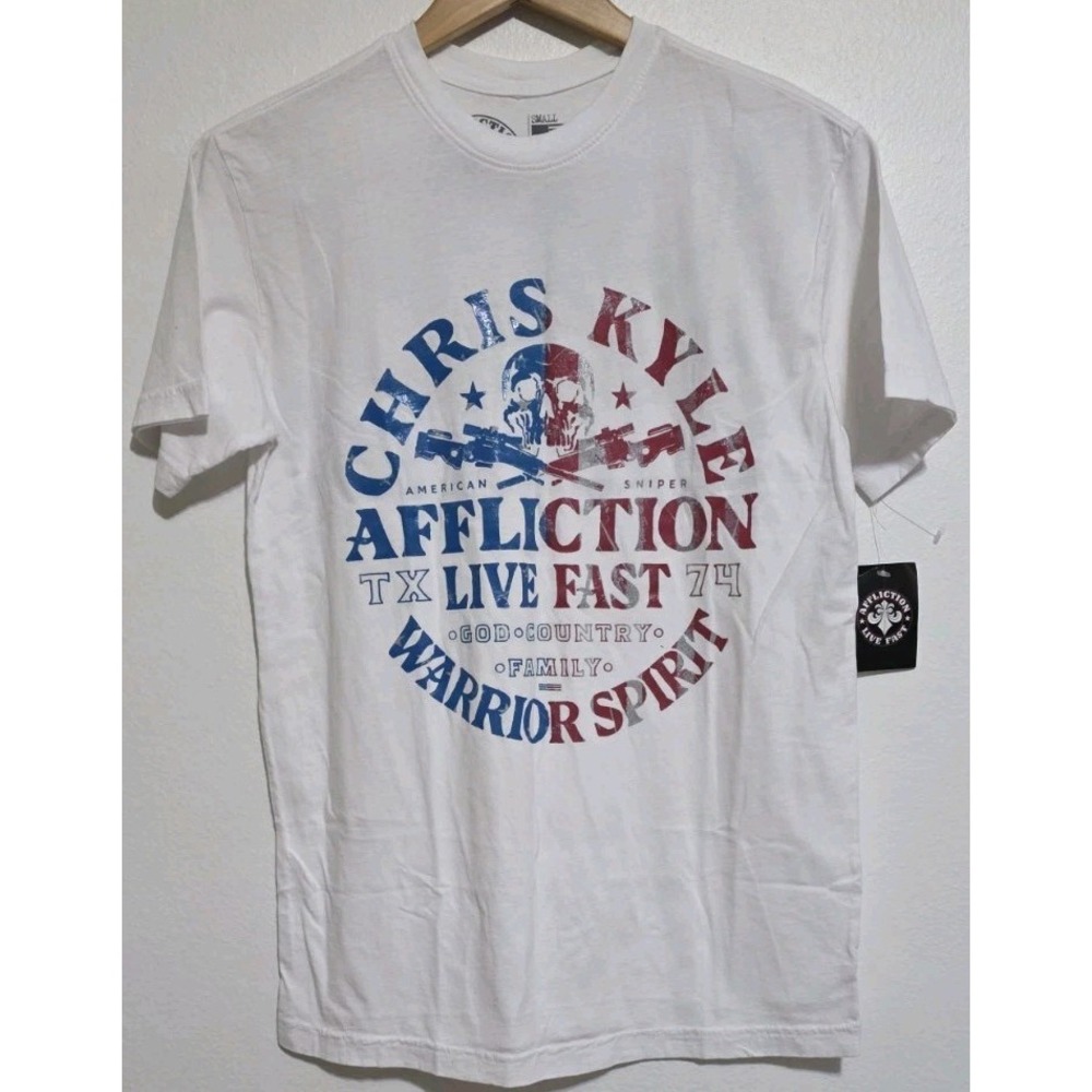 NWT Chris Kyle Affliction T-Shirt Men S American Sniper Texas Short Sleeved Top